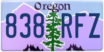 OR license plate 838RFZ