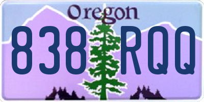OR license plate 838RQQ