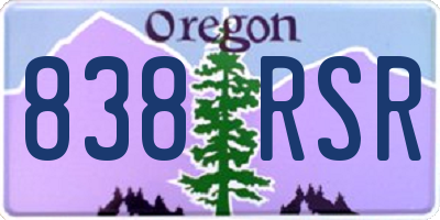 OR license plate 838RSR