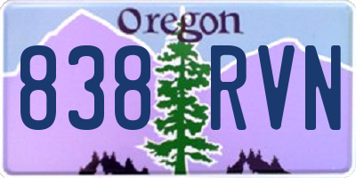 OR license plate 838RVN