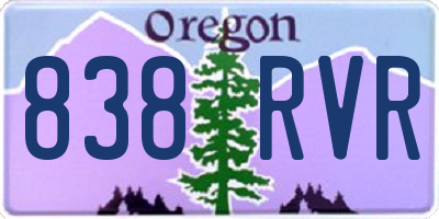 OR license plate 838RVR