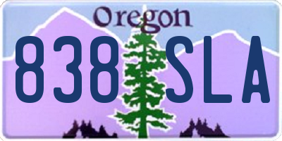 OR license plate 838SLA