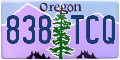 OR license plate 838TCQ