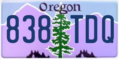 OR license plate 838TDQ