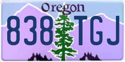 OR license plate 838TGJ