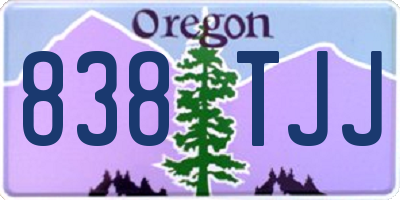 OR license plate 838TJJ