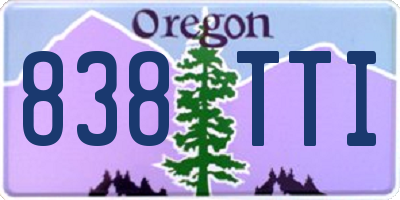 OR license plate 838TTI