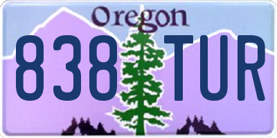 OR license plate 838TUR