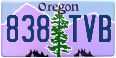 OR license plate 838TVB