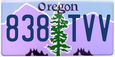 OR license plate 838TVV