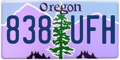 OR license plate 838UFH