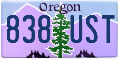 OR license plate 838UST