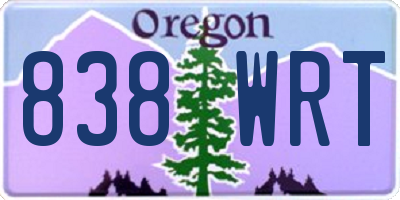 OR license plate 838WRT