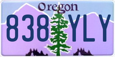 OR license plate 838YLY