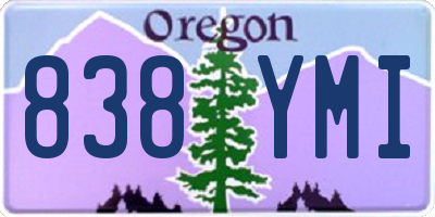 OR license plate 838YMI