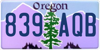 OR license plate 839AQB