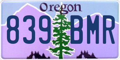 OR license plate 839BMR