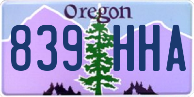 OR license plate 839HHA