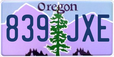OR license plate 839JXE