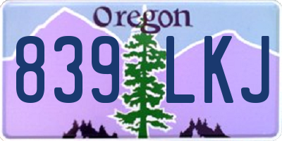OR license plate 839LKJ
