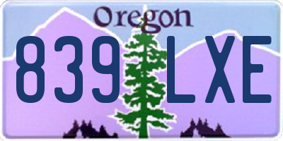 OR license plate 839LXE