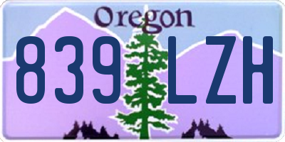 OR license plate 839LZH