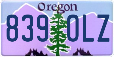 OR license plate 839OLZ