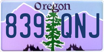 OR license plate 839QNJ