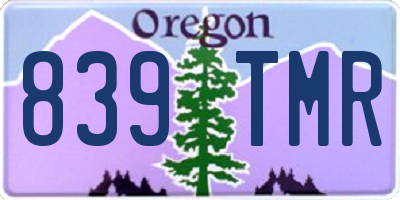 OR license plate 839TMR