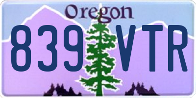 OR license plate 839VTR