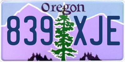 OR license plate 839XJE