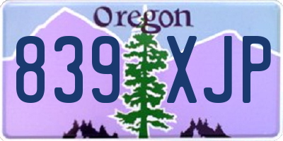 OR license plate 839XJP