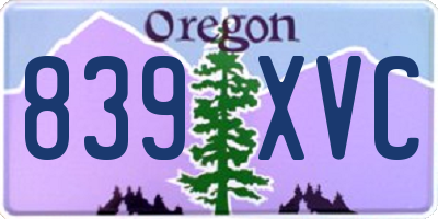 OR license plate 839XVC