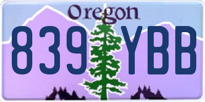 OR license plate 839YBB