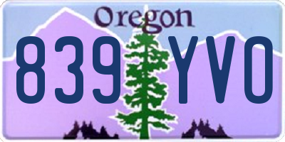 OR license plate 839YVO