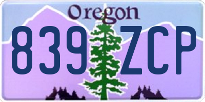 OR license plate 839ZCP