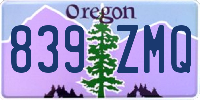 OR license plate 839ZMQ