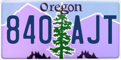 OR license plate 840AJT