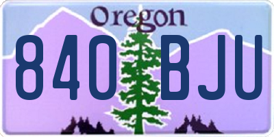 OR license plate 840BJU