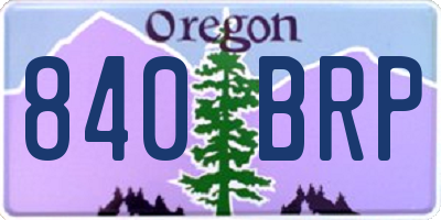 OR license plate 840BRP