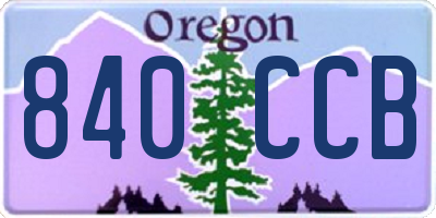 OR license plate 840CCB