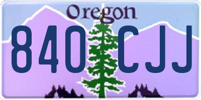 OR license plate 840CJJ