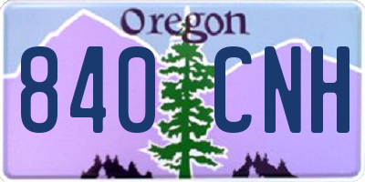 OR license plate 840CNH