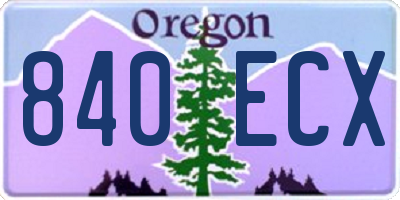 OR license plate 840ECX