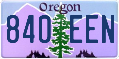 OR license plate 840EEN