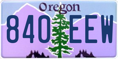 OR license plate 840EEW