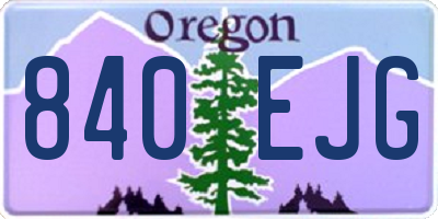 OR license plate 840EJG