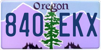 OR license plate 840EKX