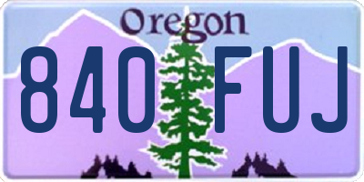 OR license plate 840FUJ