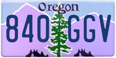 OR license plate 840GGV